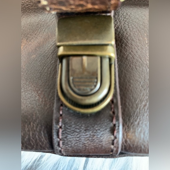 Men's Brown Leather Crossbody Bag - Picture 3 of 14